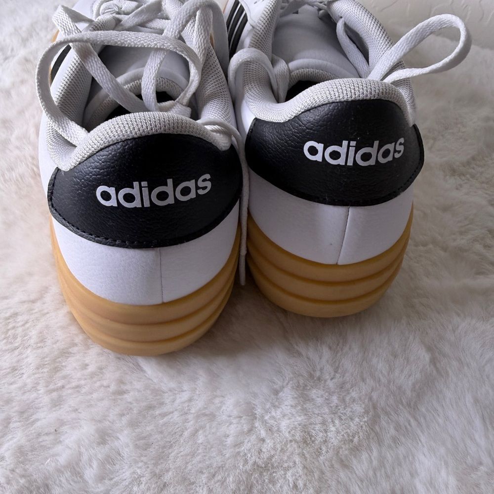 Adidas White/Black Platform Sneakers 7 - Picture 3 of 7